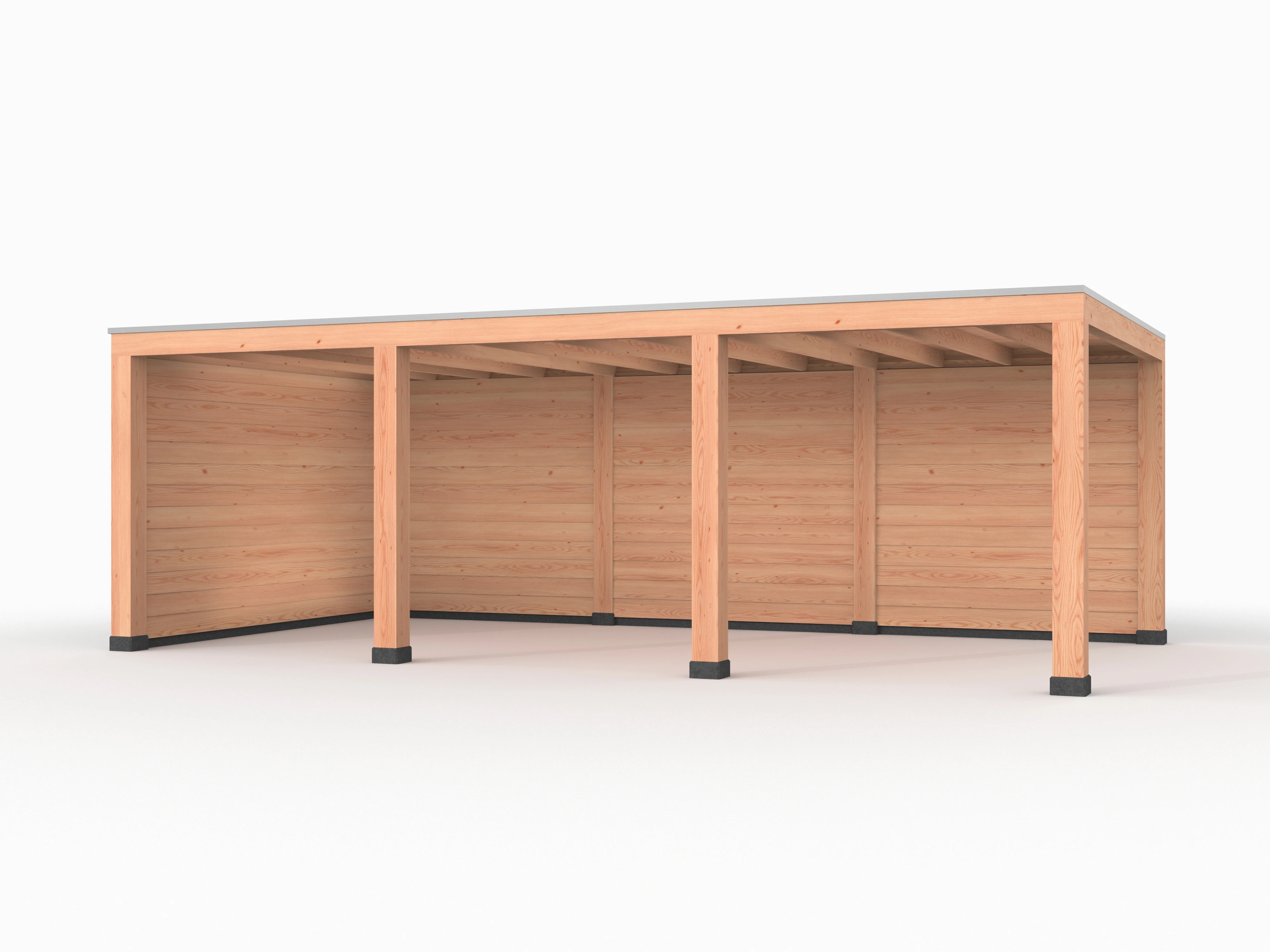 Douglas overkapping, 750 x 400, met achterwand en zijwand, Westwood Modern - Afbeelding 1